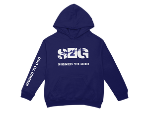 WHITE ON NAVY S2G HOODIE