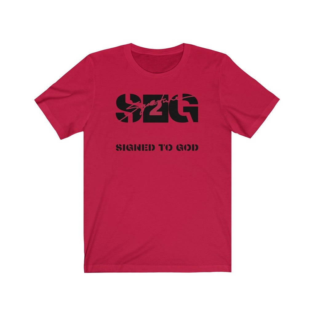 BLACK ON RED S2G TEE